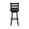 Flash Furniture Liesel Commercial Wooden Classic Ladderback Swivel Barstool w/Solid Wood Seat, Gray Wash Walnut ES-UN-31WS-29-GY-GG - alternate 5